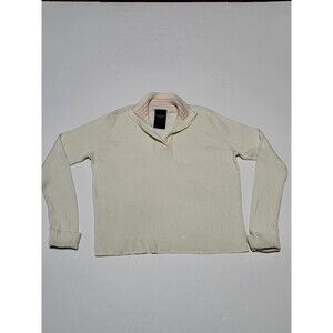 (#C) Polo Jeans Co. Ralph Lauren 1/4 Zip Cream Knit Sweater Sz Women's XL